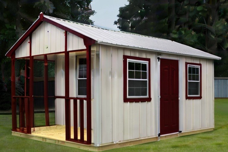 Porch Perfection: A 12x24 Shed with Porch