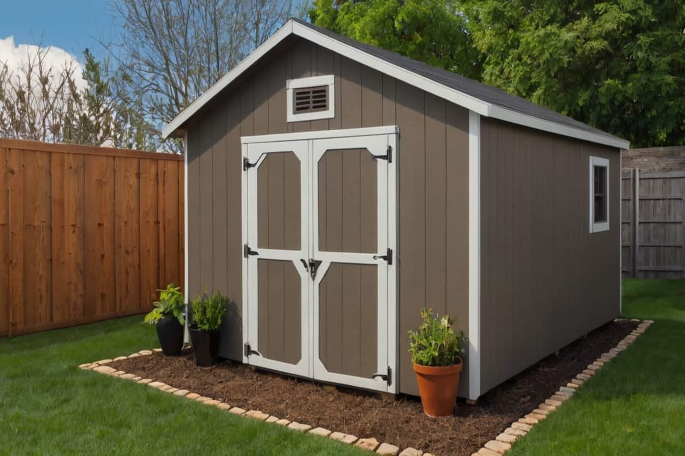 How to get shed in backyard with fence