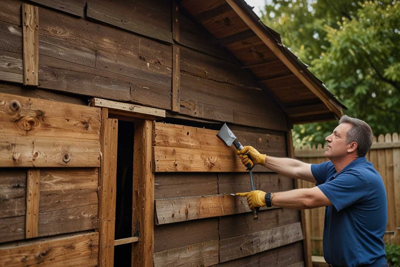 How to repair rotted shed walls