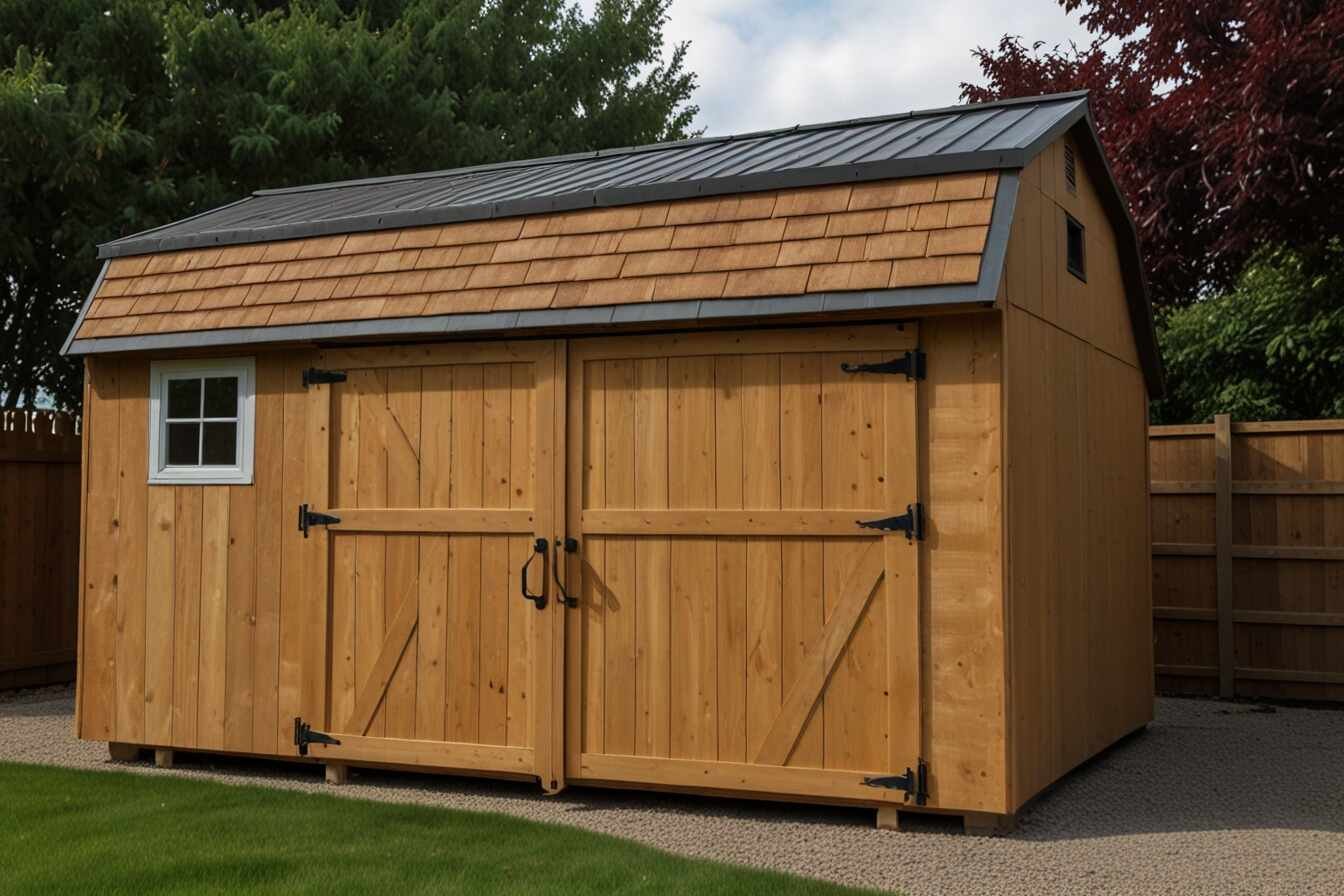 Barn doors for a shed