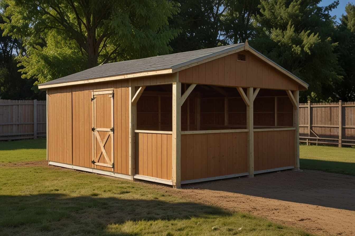 Maximizing Comfort and Protection: Run In Shed with Overhang