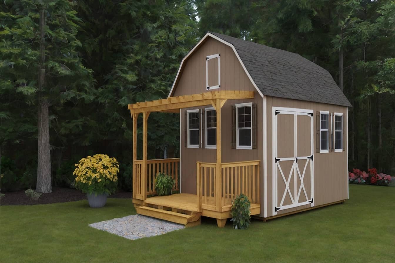 12x24 Shed With Loft And Porch